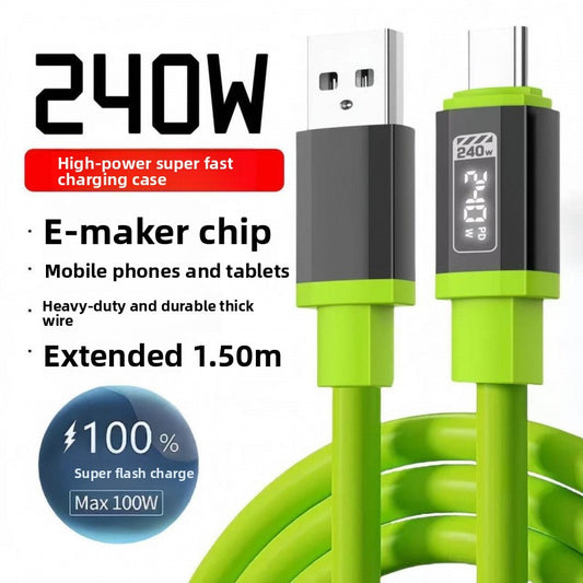 High Power 240W Fast Charging Data Cable for Mobile Devices