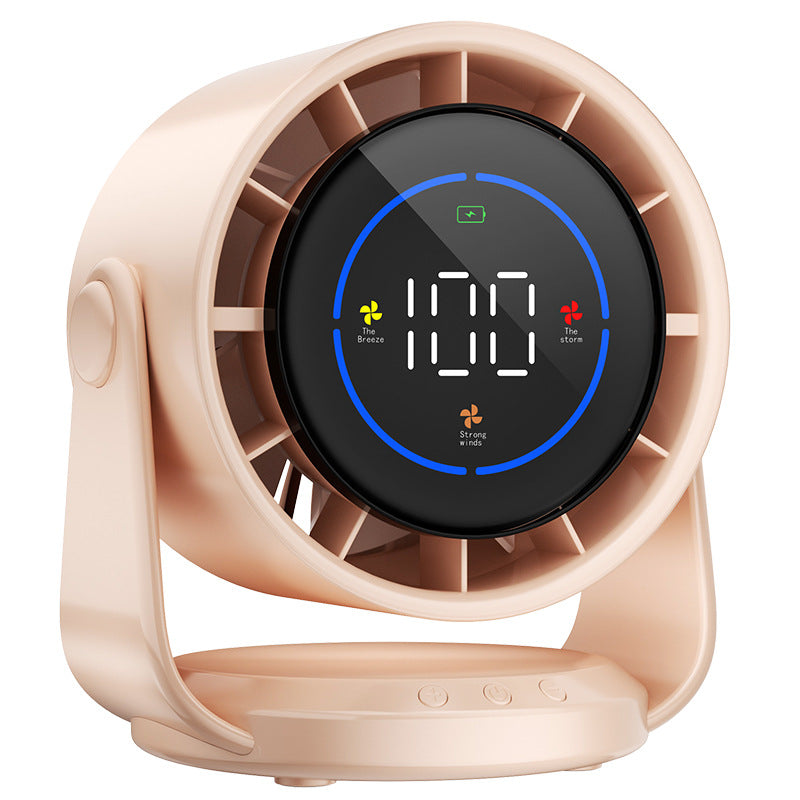 100-Speed High - Speed Circulating Fan for Home. 6 - Inch Charging Digital Display, Turbo Desktop Electric Fan