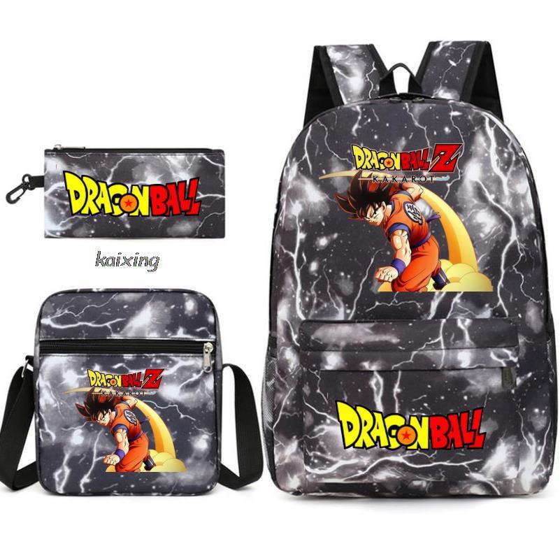 Dragon Ball Backpack Shoulder Bag Travel Bag 3-Piece Set