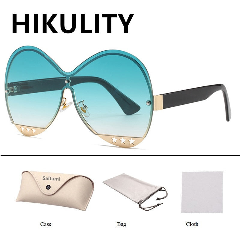 Fashion Hollowed Out Five-Star Medal Trend Sunglasses
