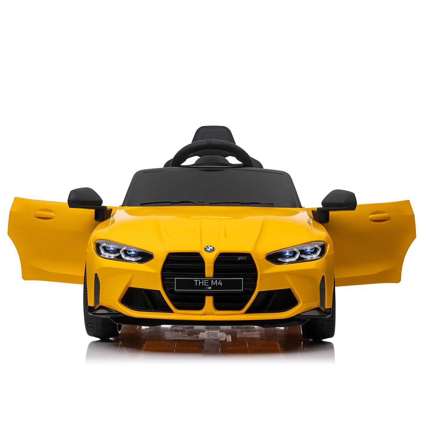 Yellow BMW M4 12v Ride On Car 2.4G W/Parents Remote Control Three speed adjustable