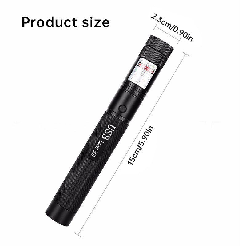 Rechargeable High - Brightness Red/Green/Violet Laser Pointer, 60825 - 1,532nm/650nm/405nm ，