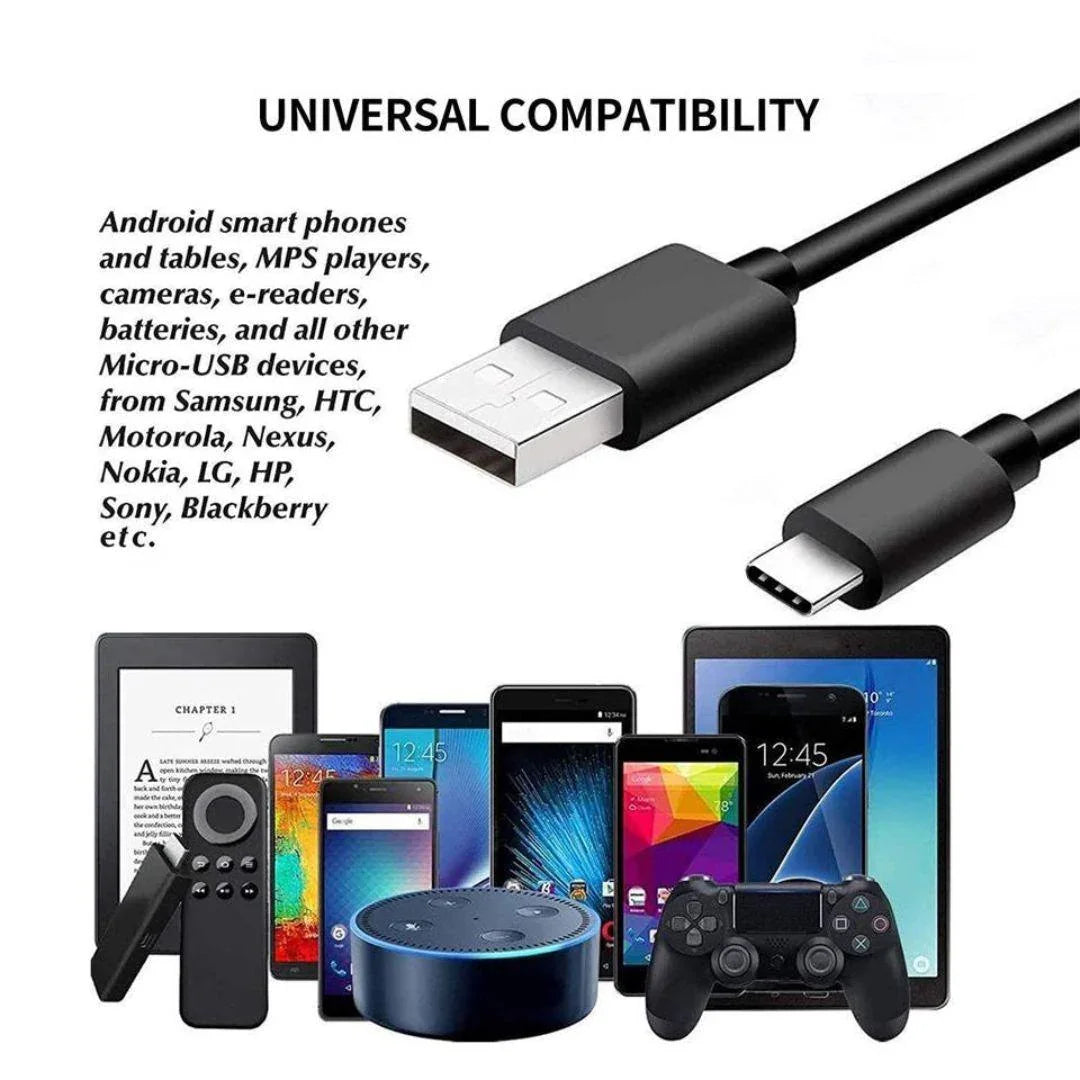 Versatile USB-A to USB-C Cable 10 Packs
