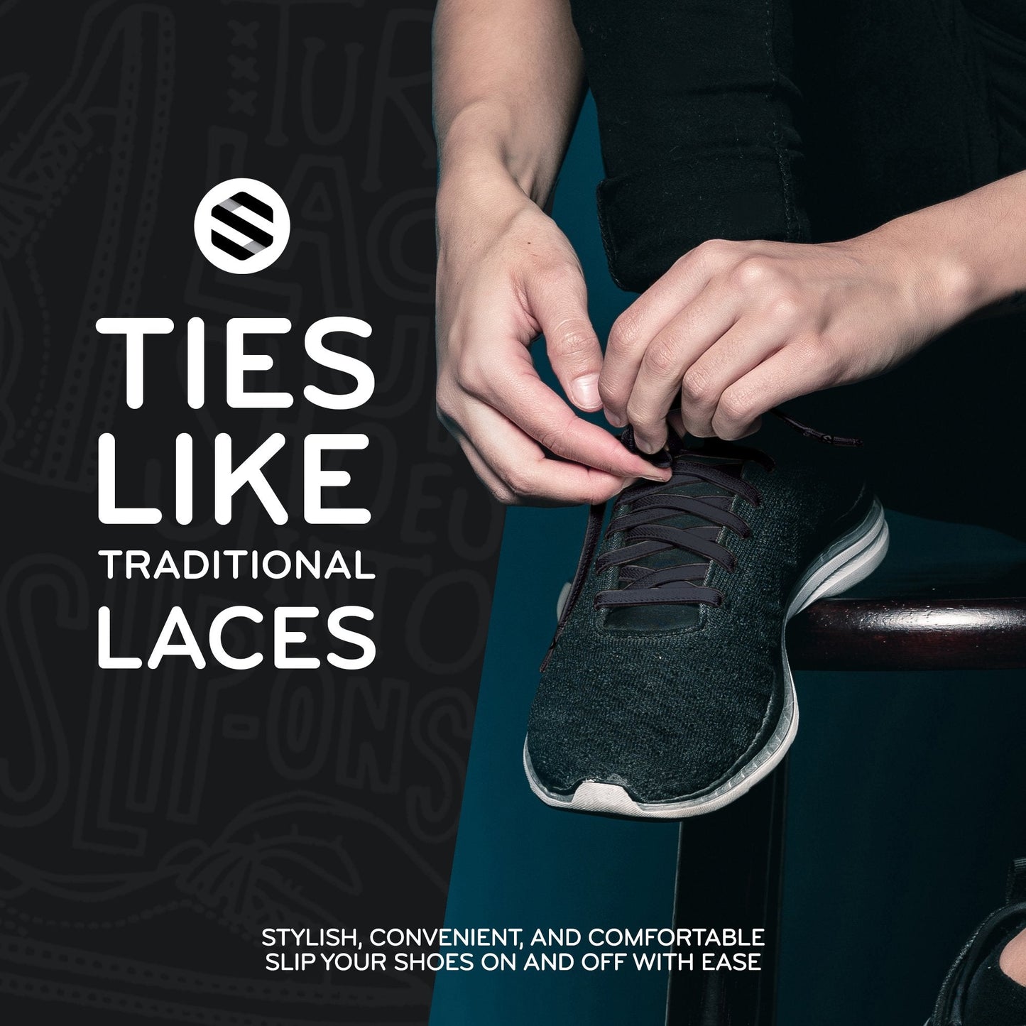 Black Flat Elastic Stretch Shoe Laces