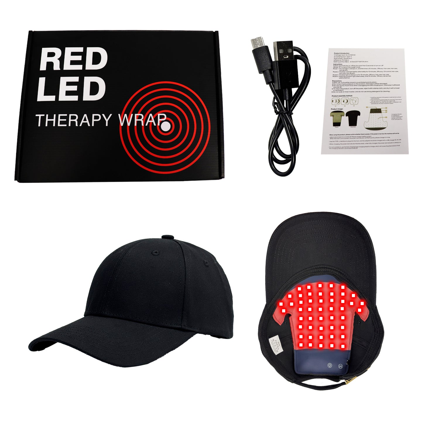 LED Red Light Hair Care Cap