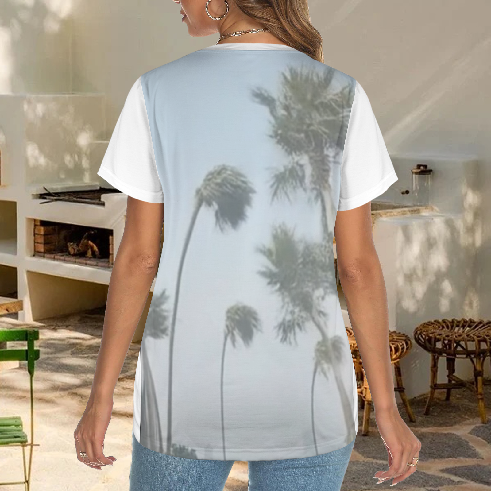 Trees blow Hollywood Crewneck