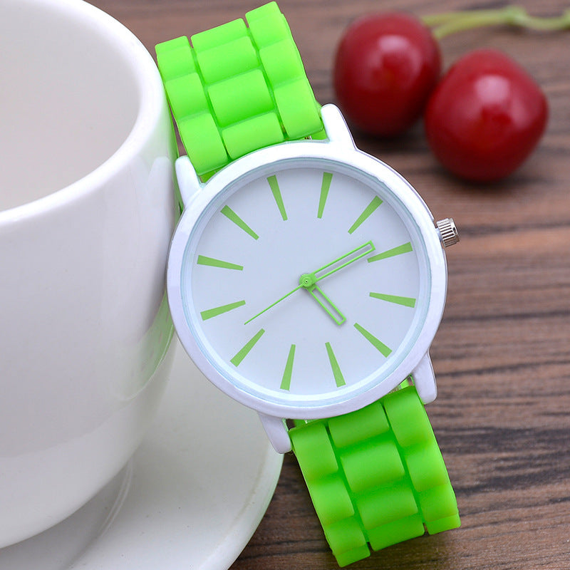 Thin Silicone Strap Ladies Quartz Watch