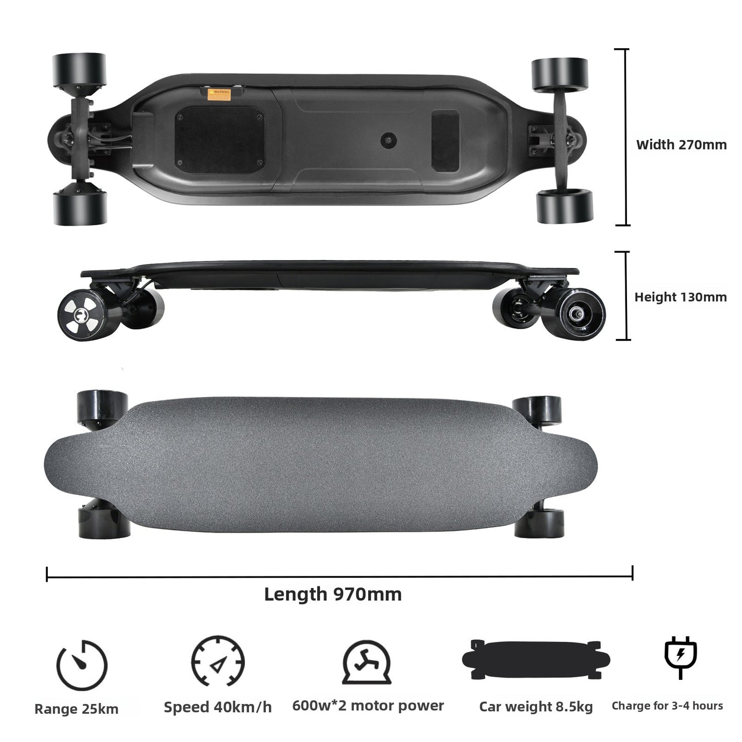 Electric Riding Skateboard with Remote Control