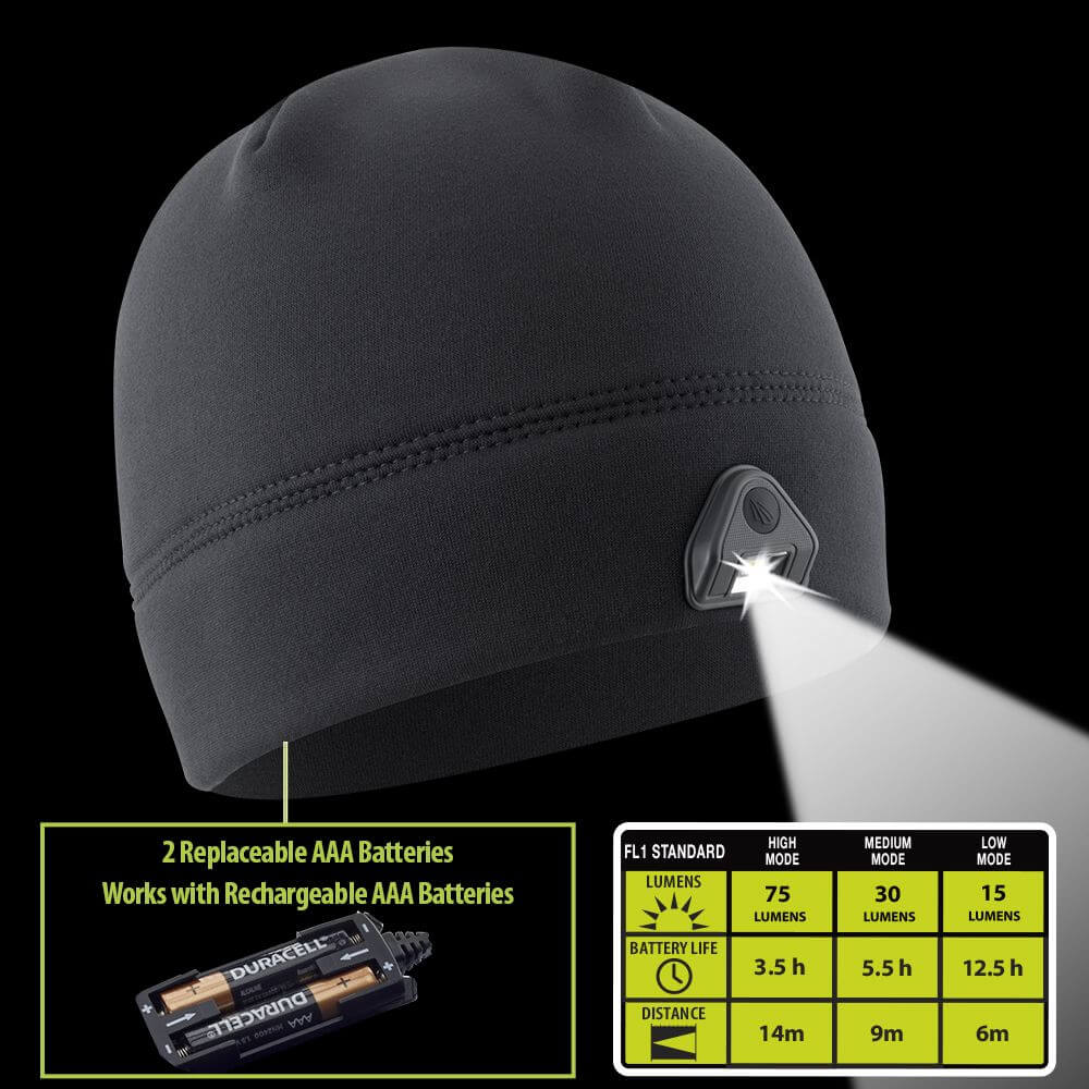 POWERCAP 2.0 Fleece LED Lighted Headlamp Skully Hat