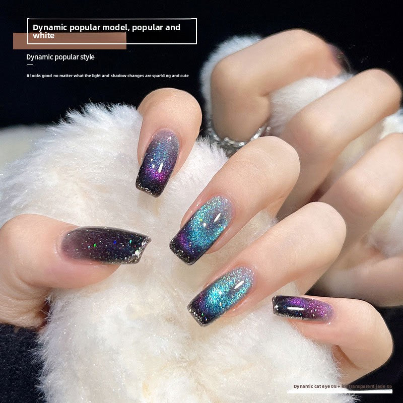 Crushed Diamond Crystal Cat Eye Nail Polish Glue