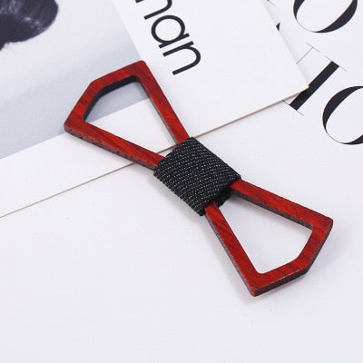 Chicago Style Wood Elegant Gentleman Bow Ties