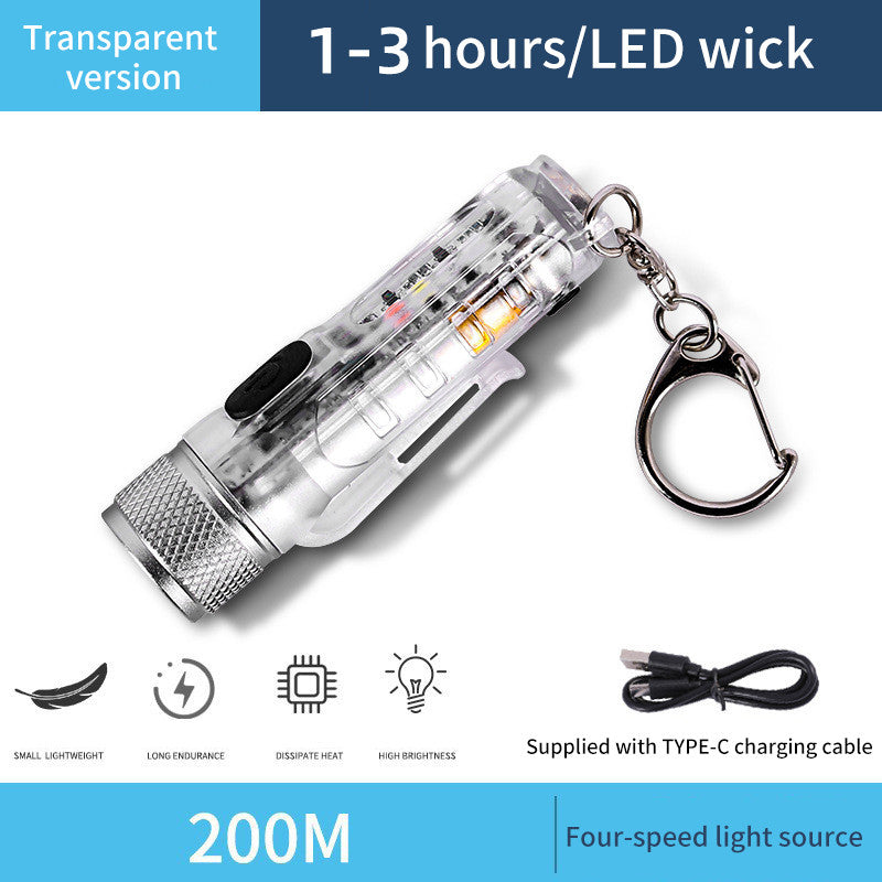 USB Rechargeable Multi-Function Flashlight Strong Light Super Bright Waterproof Long-Range Outdoor Household Portable LED Mini Flashlight