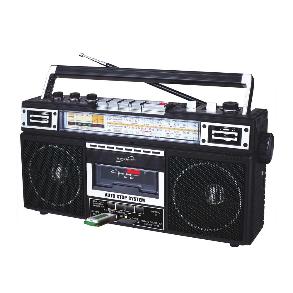Radio & Cassette Player + CASSETTE to MP3 CONVERTER & Bluetooth (SC-3201BT)