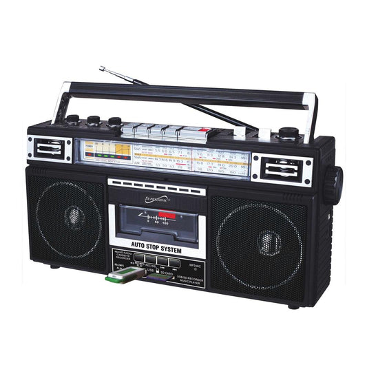 Radio & Cassette Player + CASSETTE to MP3 CONVERTER & Bluetooth (SC-3201BT)