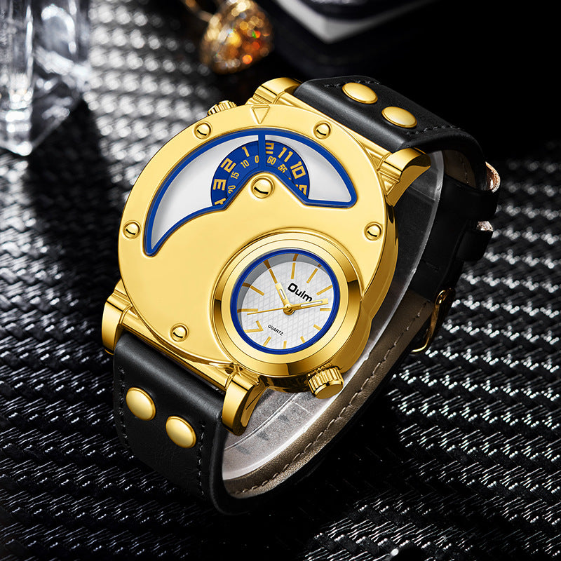 New Golden Dial Men's Multifunctional Watch
