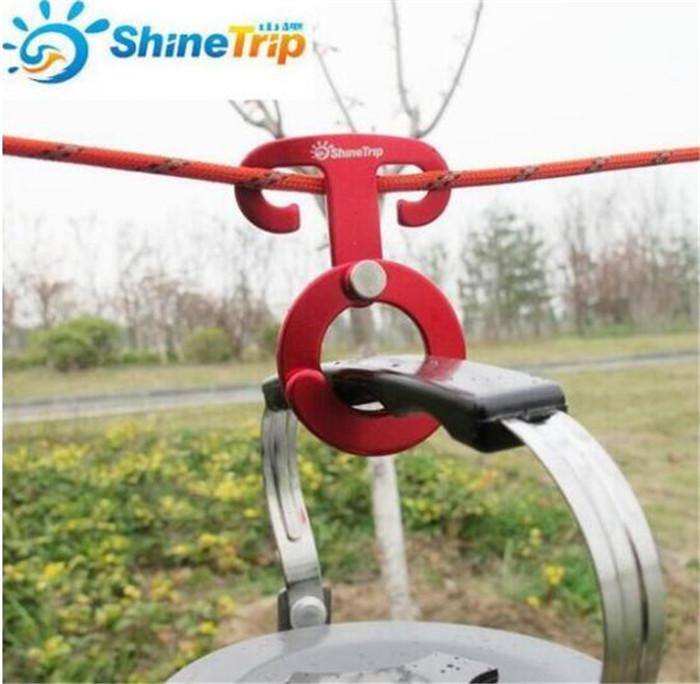5PCS Aluminum Rope Hangers Multifunction Outdoor Camping Tent line Tool Paracord Rope Buckles