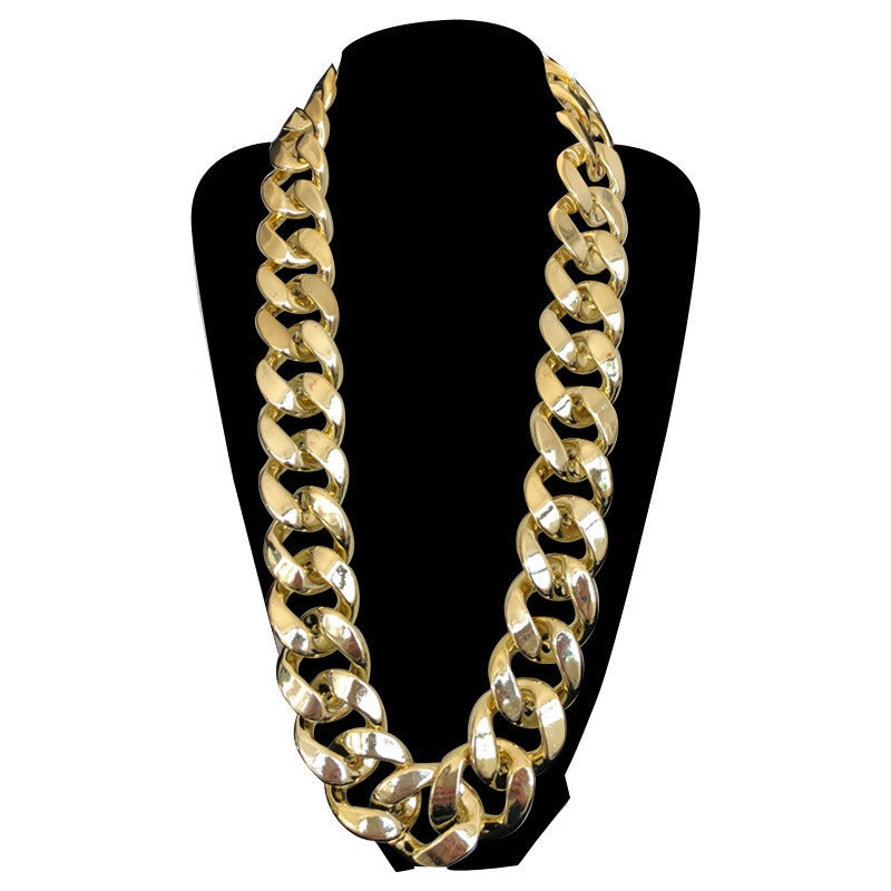 Looks Real hip-hop exaggerated big gold platinum chain