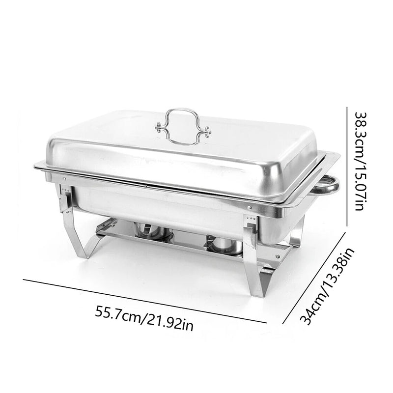 3L Stainless Steel Silver Catering Warmer Set For Buffet Catering