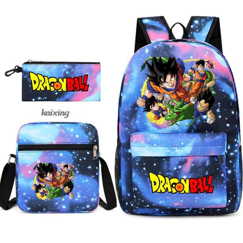 Dragon Ball Backpack Shoulder Bag Travel Bag 3-Piece Set
