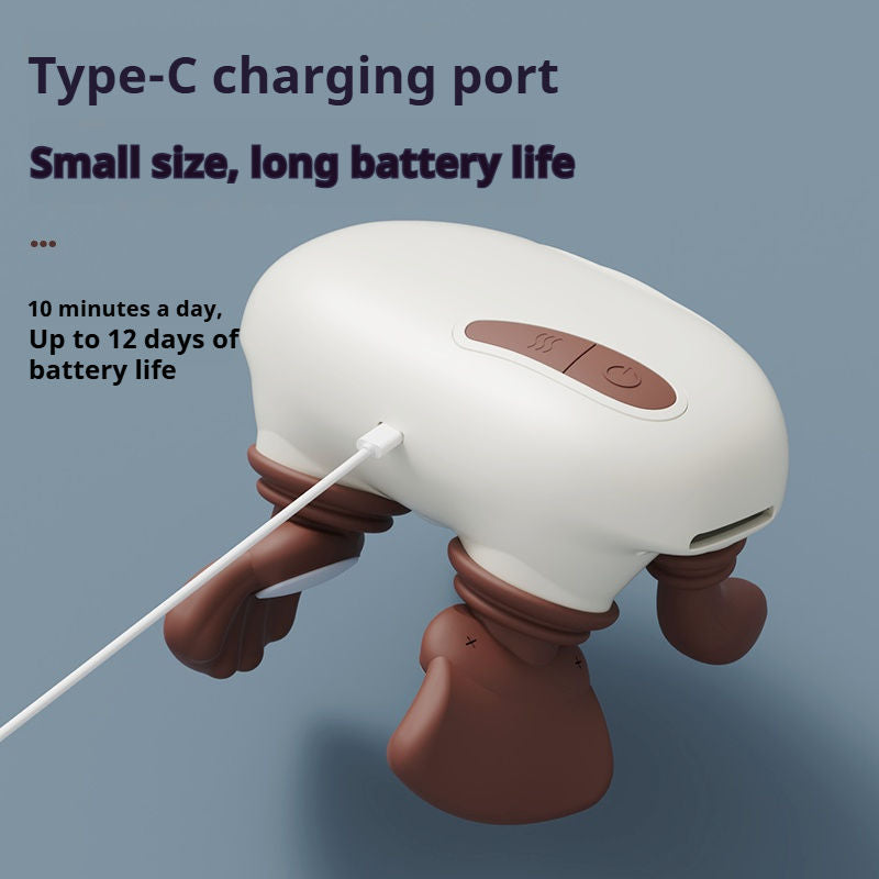 Robotic Back Massager kneading hot compress home use trapezius muscle shoulder neck waist