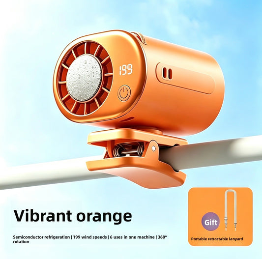 Cooling Ice Pack Waist Fan Semiconductor Portable Umbrella Clip Cooling Gadget USB Strong Wind Power
