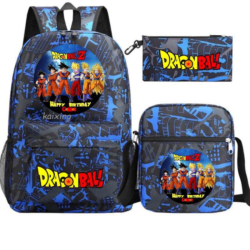 Dragon Ball Backpack Shoulder Bag Travel Bag 3-Piece Set