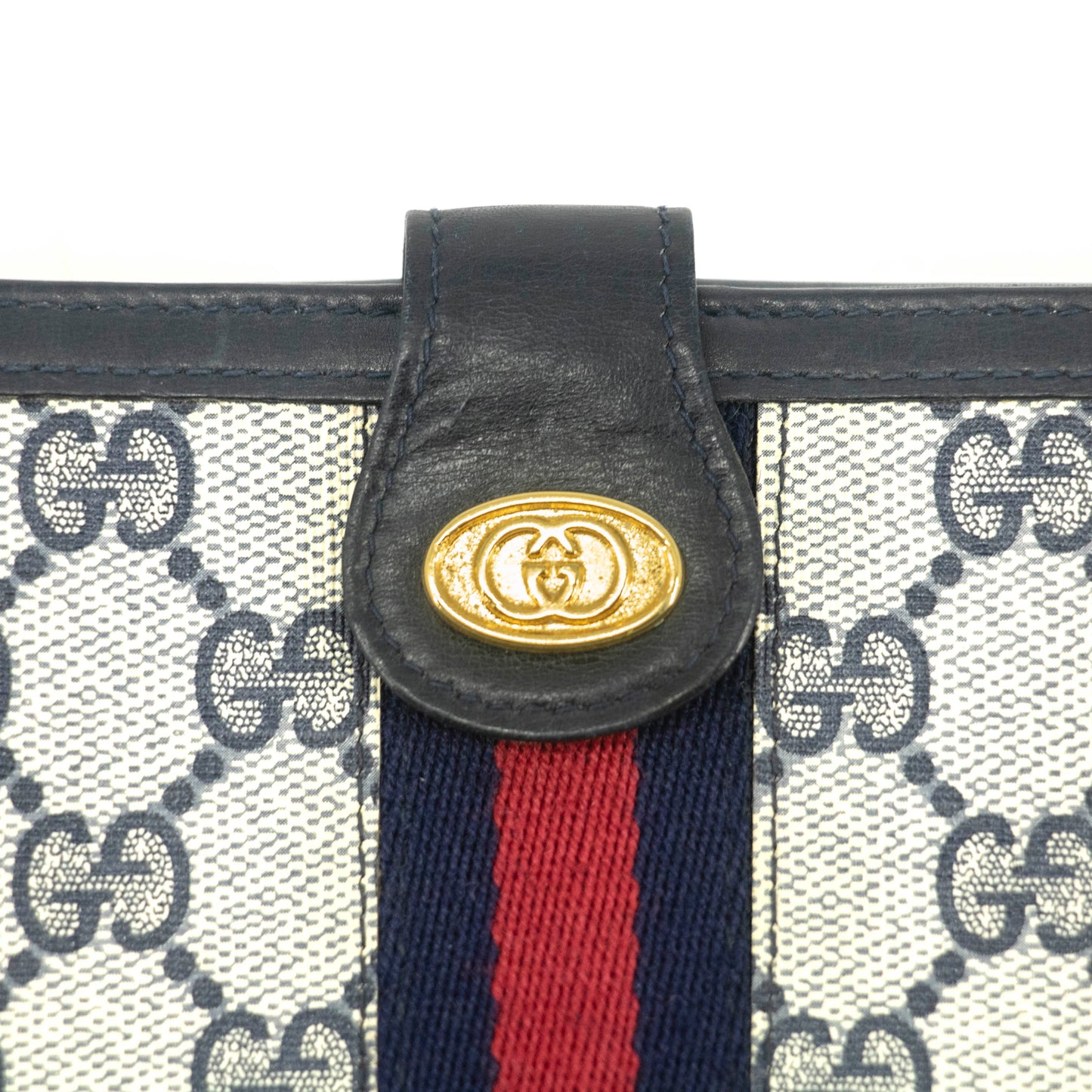 Gucci Canvas Coded Blue Ophidia Long Wallet #3947