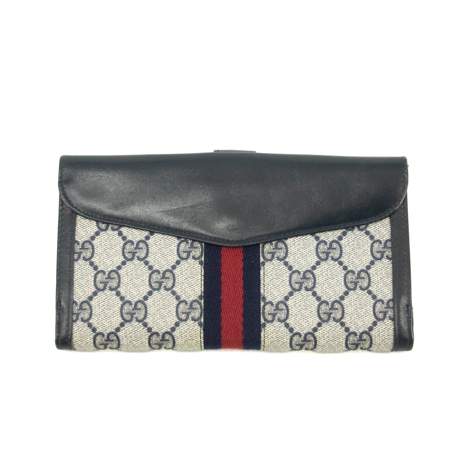 Gucci Canvas Coded Blue Ophidia Long Wallet #3947