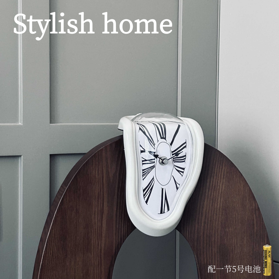 Melting illusion Desk Corner Clock Silent Quartz