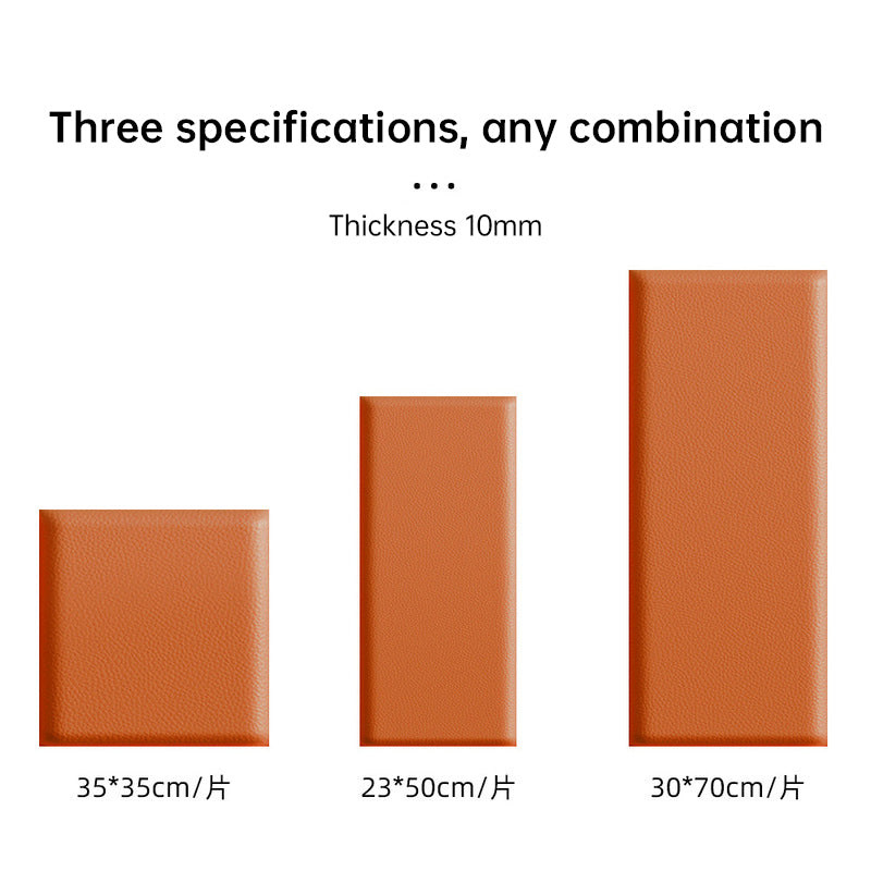 Adhesive Soft Leather Bags, Anti - collision Wall Panels, 2 - 8 pcs