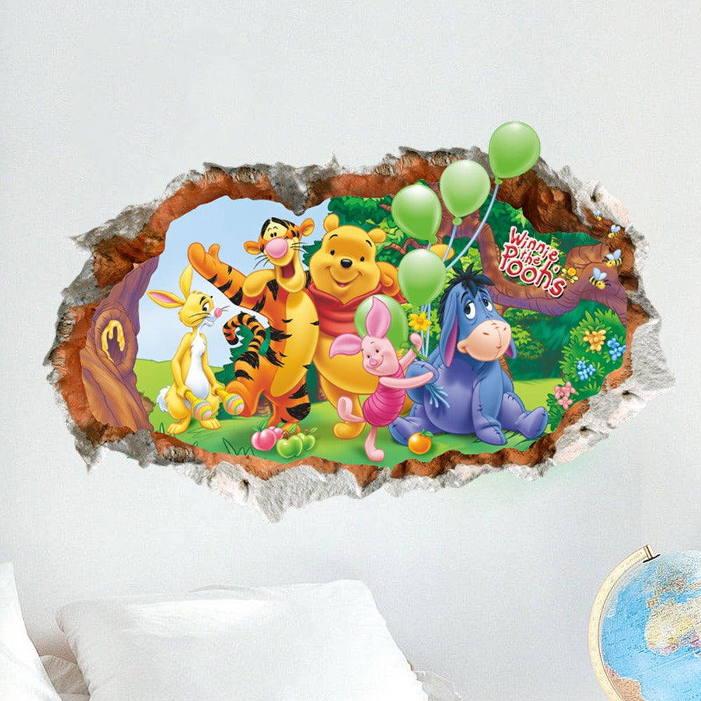 3D broken wall wall sticker waterproof and removable