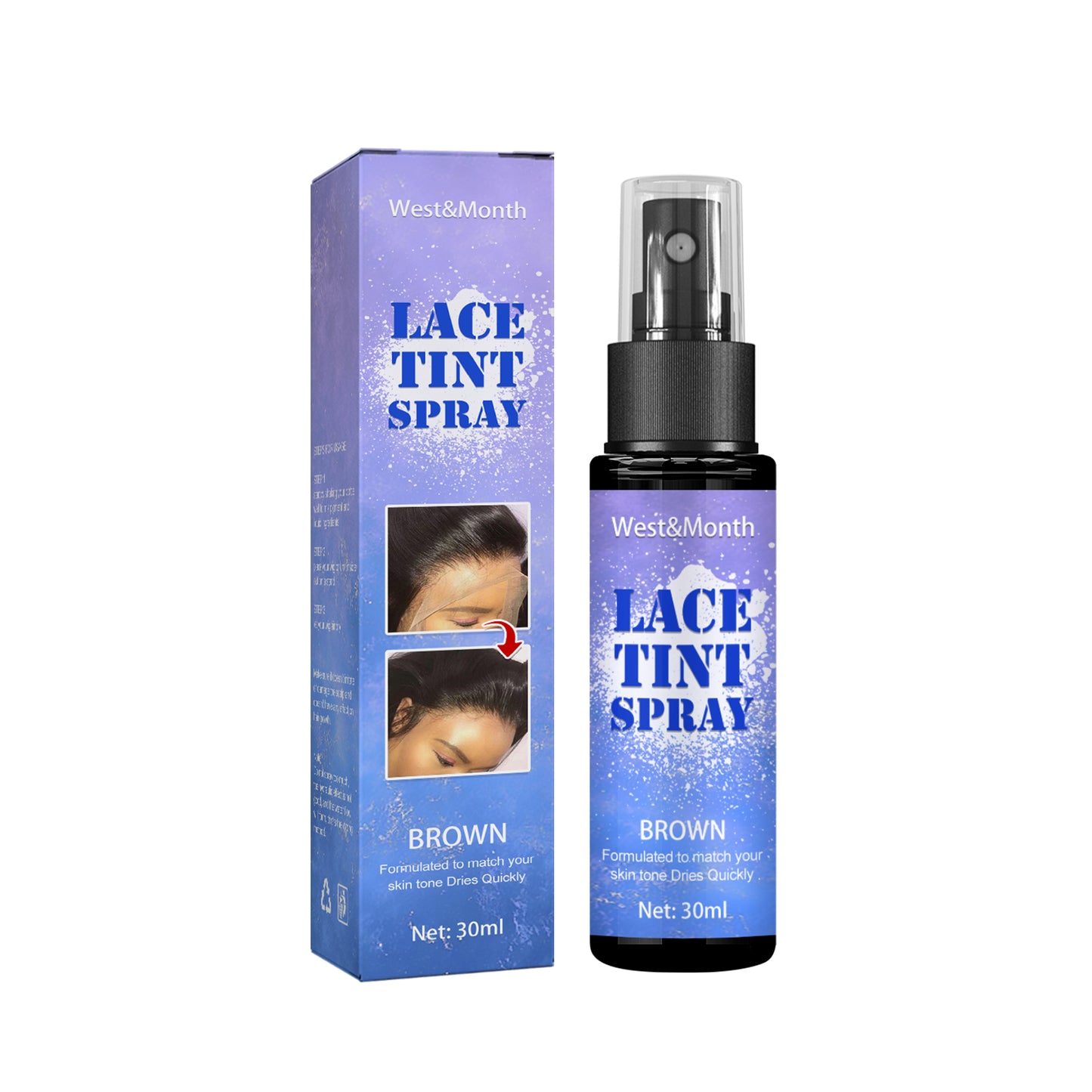 Lace Wig Set Hair Spray, Wig Hairline Seamlessly Integrated Hair Spray