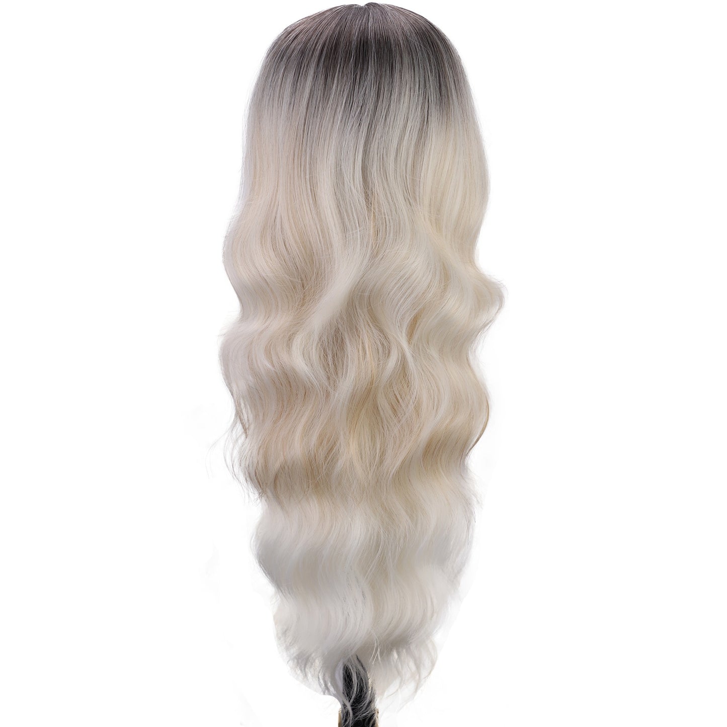 Chemical Fiber Wig Hair, Women's Long Curly Hair, Gradually Changing Color, Front Lace Wig Headband