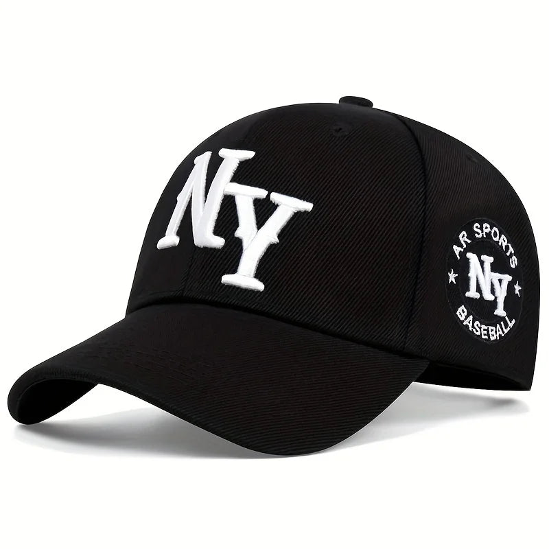 N.Y. Letter Embroidery Baseball Snapback Cap