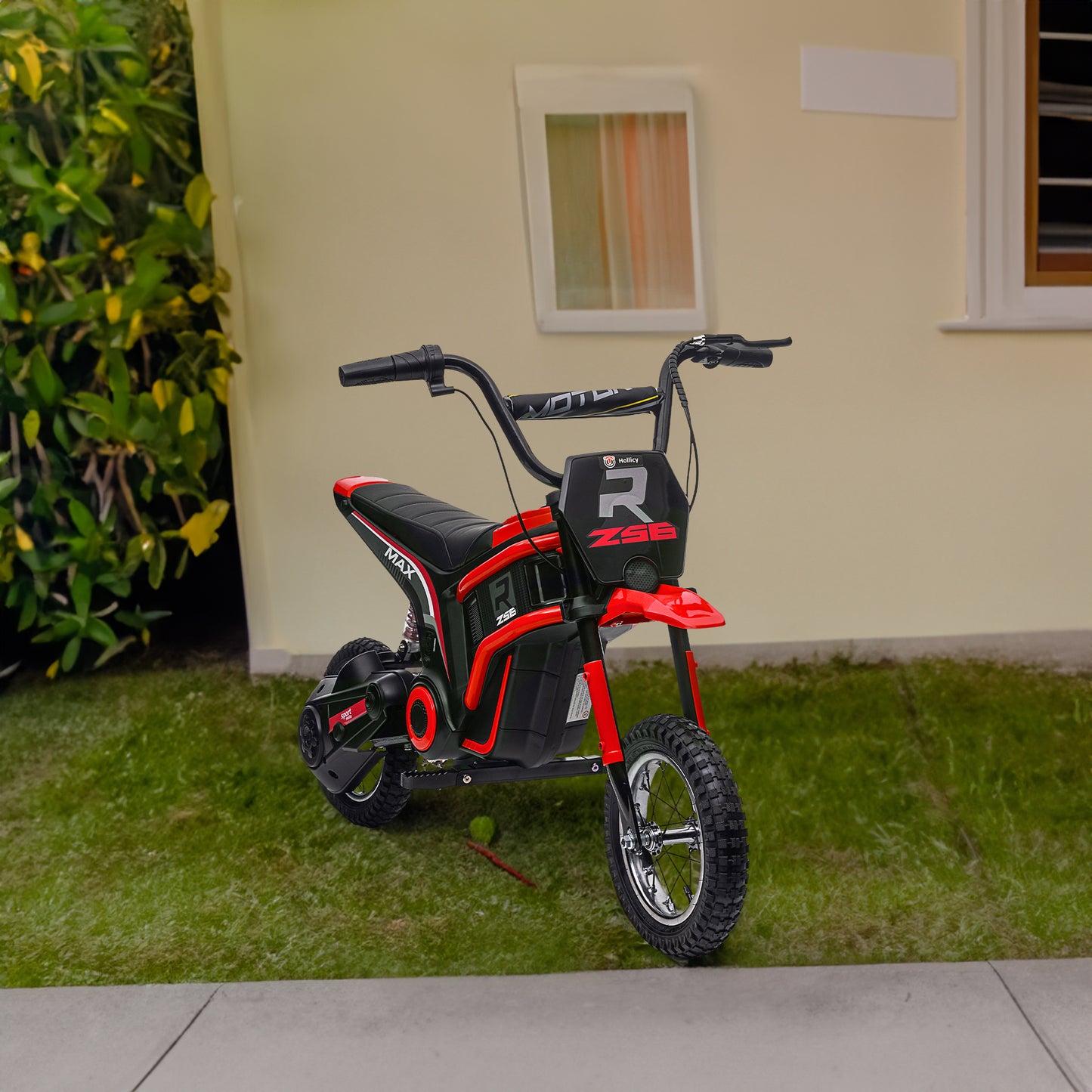 Speed up to 14.29MPH 24V Electric Kid Motorcycle off-road vehicle large front & rear suspension