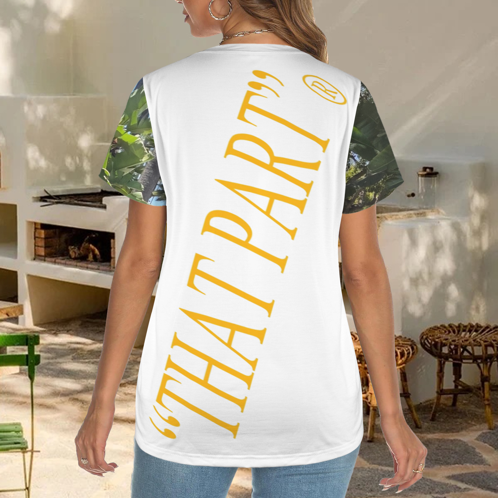 B.H. T SHIRT GOLD BACK