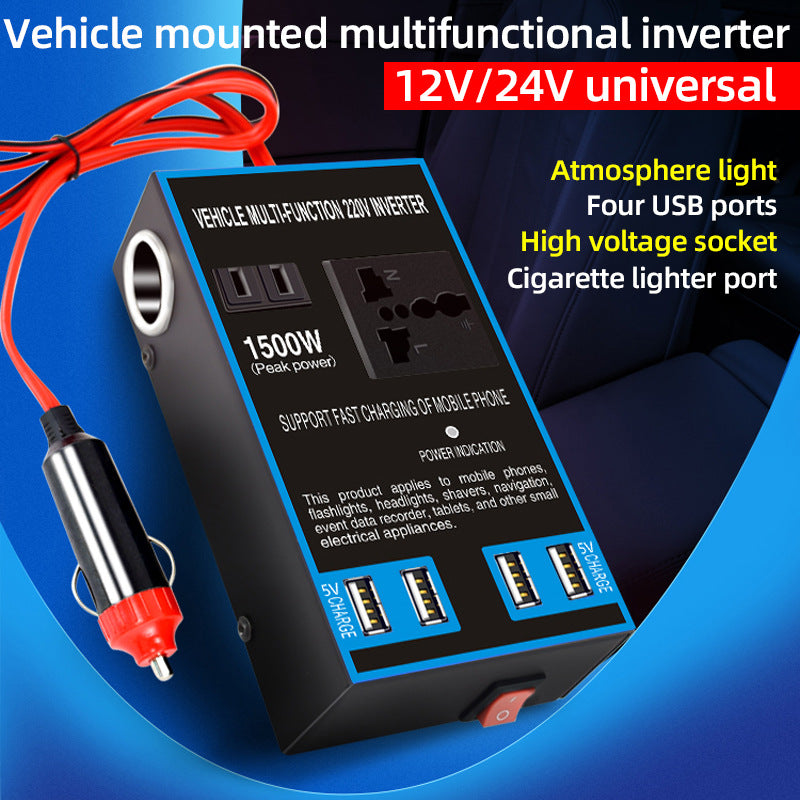 12V to 1500W Car Power Inverter Converter with USB Ports