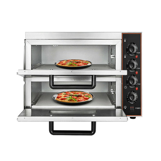 Electric Commercial Stainless Steel Double Deck Pizza Oven (98620571)