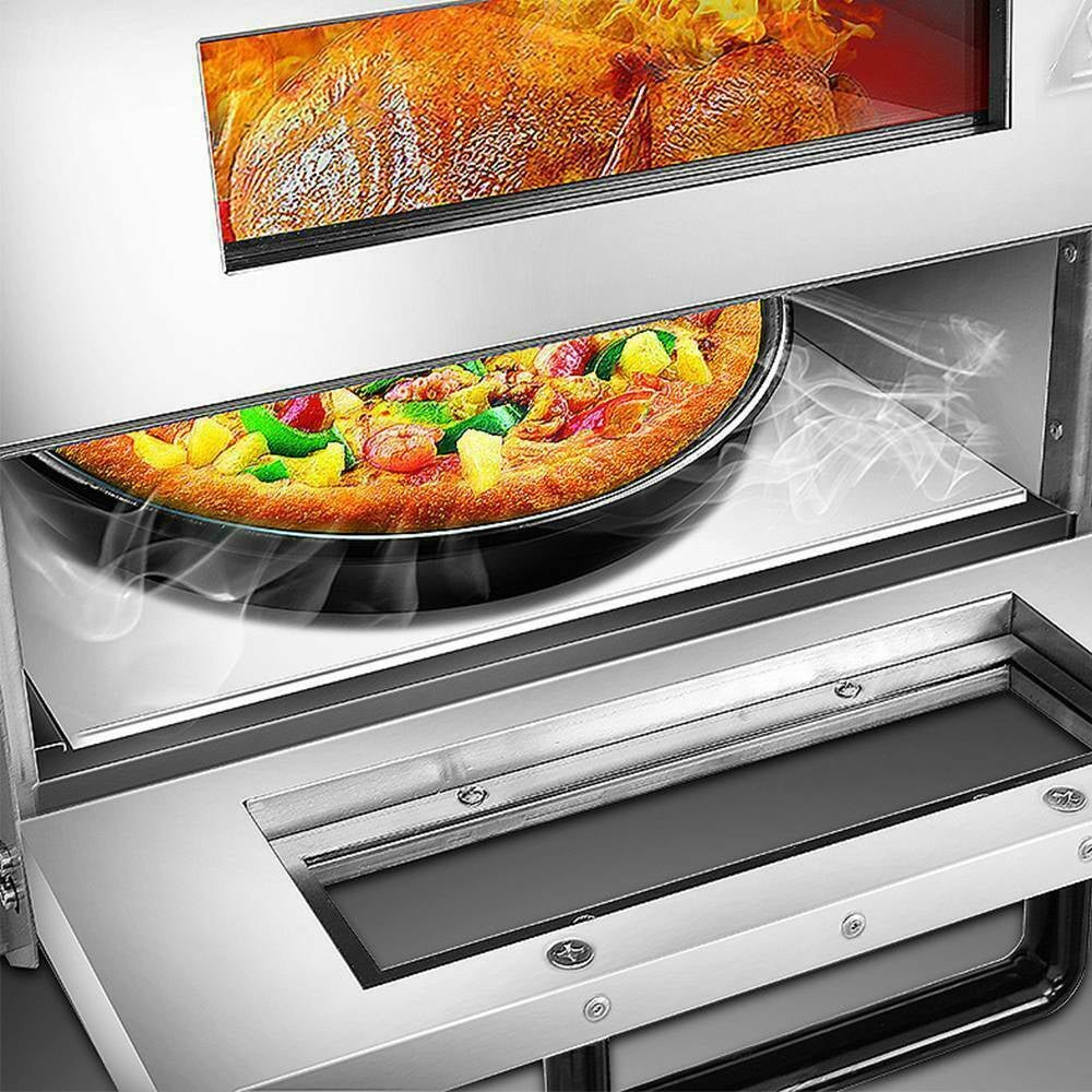 Electric Commercial Stainless Steel Double Deck Pizza Oven (98620571)
