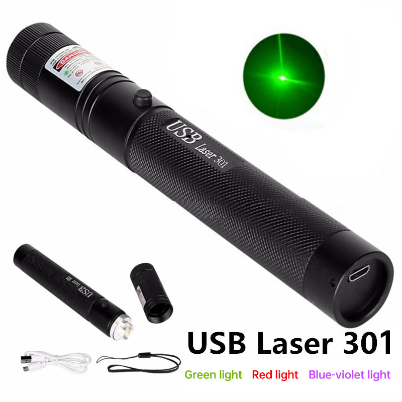 Rechargeable High - Brightness Red/Green/Violet Laser Pointer, 60825 - 1,532nm/650nm/405nm ，