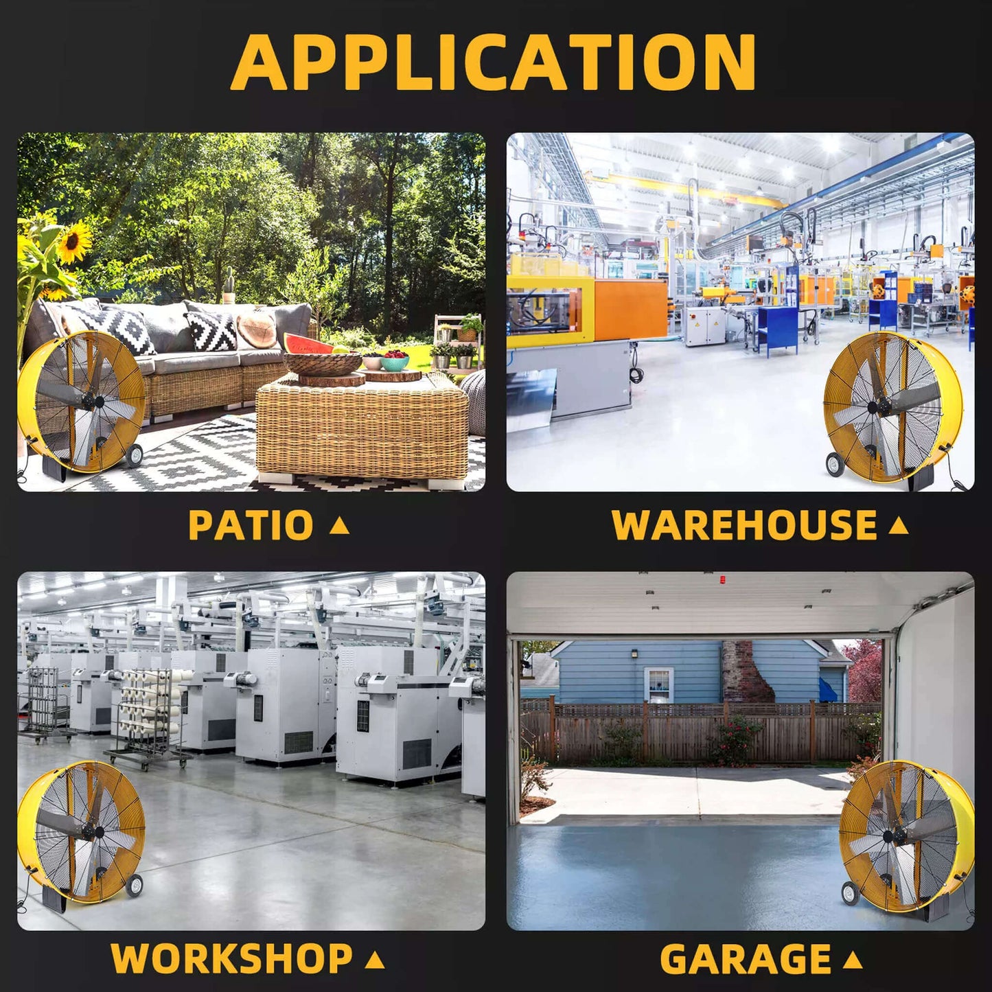 42" Heavy Duty Metal Industrial Dual Speed Air Circulation Drum Fan (SAK85191)