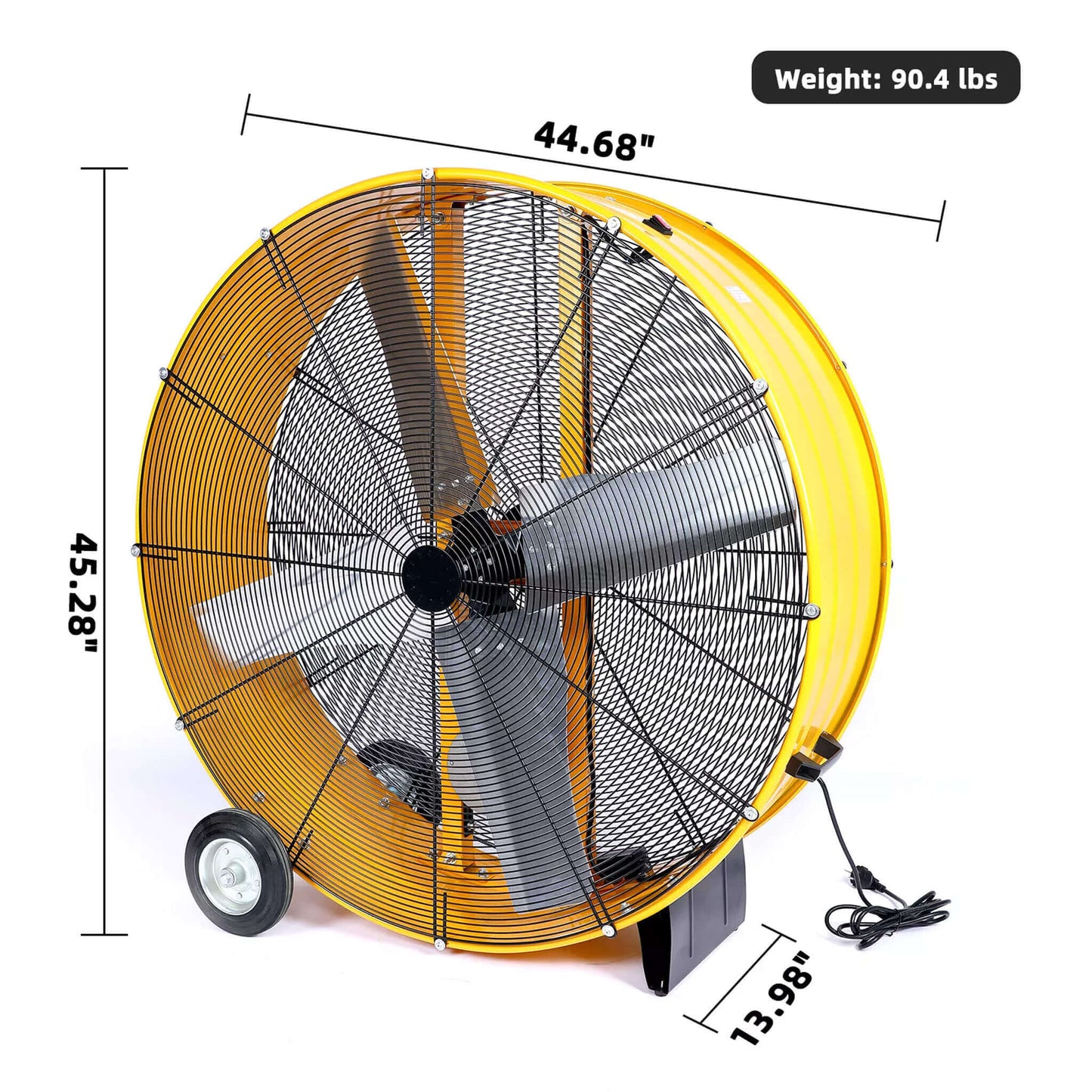 42" Heavy Duty Metal Industrial Dual Speed Air Circulation Drum Fan (SAK85191)