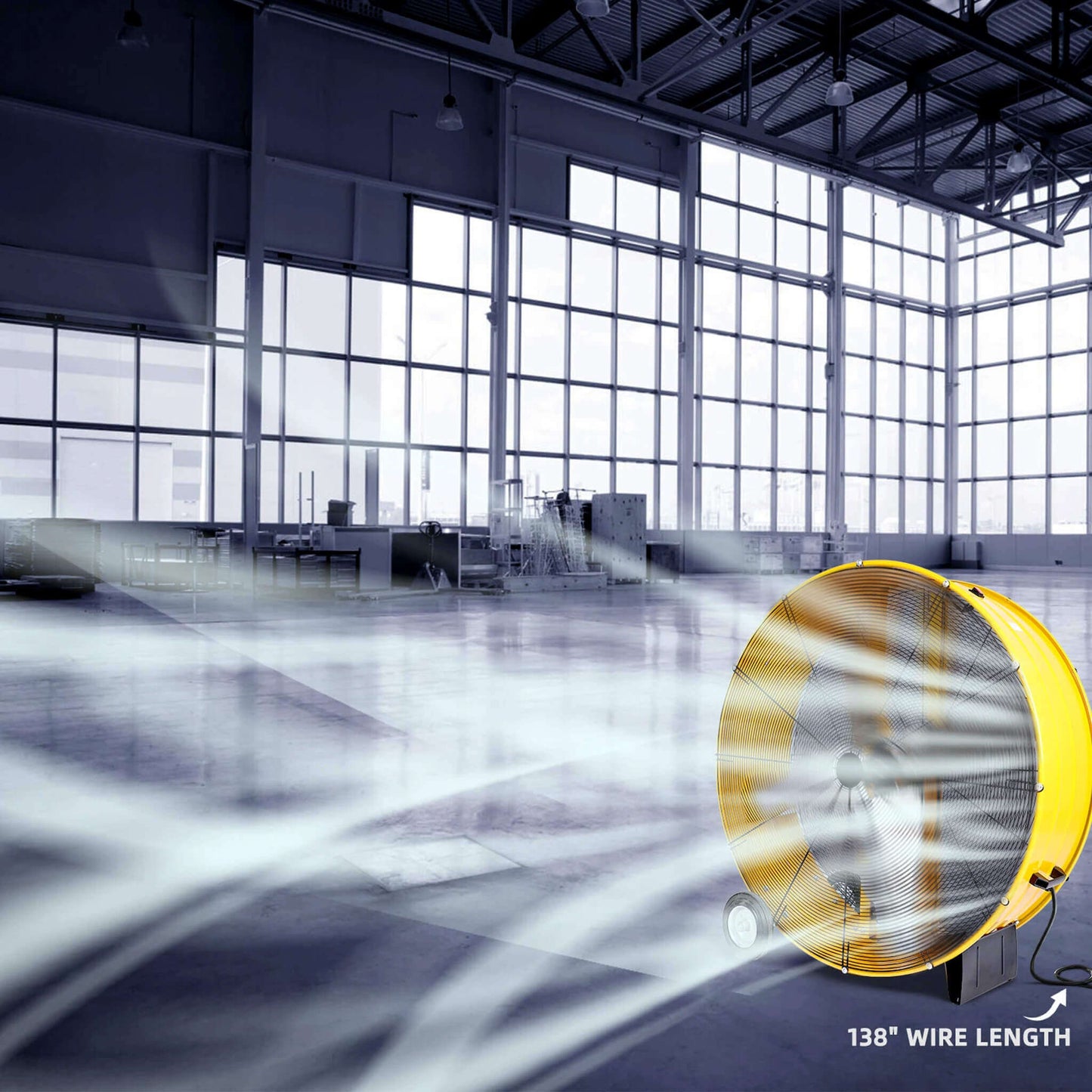 42" Heavy Duty Metal Industrial Dual Speed Air Circulation Drum Fan (SAK85191)