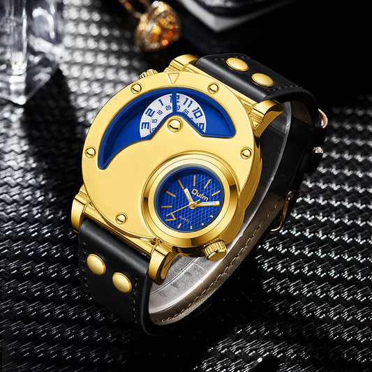 New Golden Dial Men's Multifunctional Watch