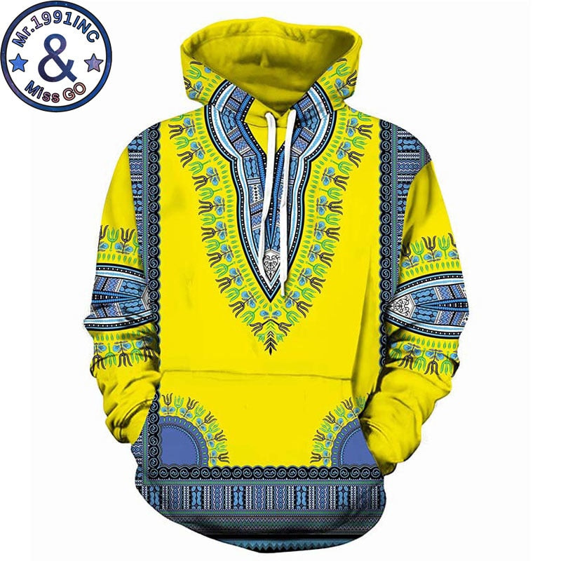 African Clothing Casual Hooded Sweatshirt Men Women Fashion