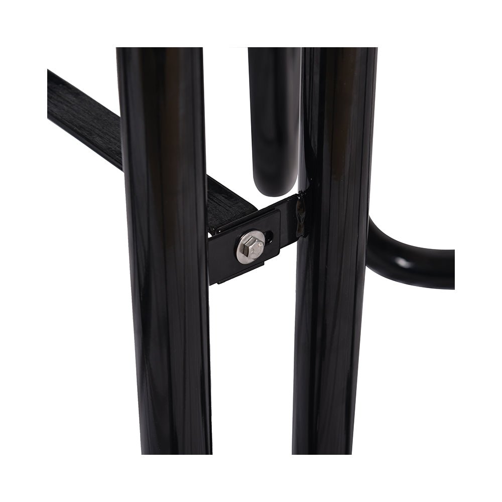 Large 46" Heavy Duty Round Outdoor Steel Picnic Table With Umbrella Hole (SAK96428)