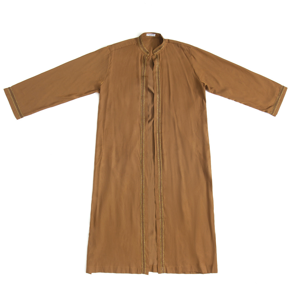 Men Open Abaya Saudi Jubba Thobe Islamic Clothing Ramadan Kimono Long Sleeve Robe Caftan Dubai Stand Collar Arabic