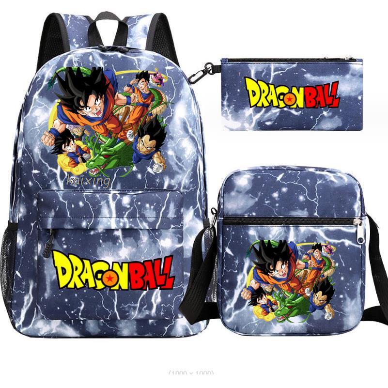 Dragon Ball Backpack Shoulder Bag Travel Bag 3-Piece Set