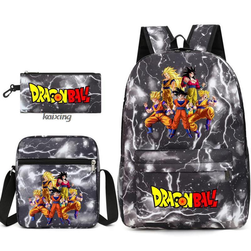 Dragon Ball Backpack Shoulder Bag Travel Bag 3-Piece Set