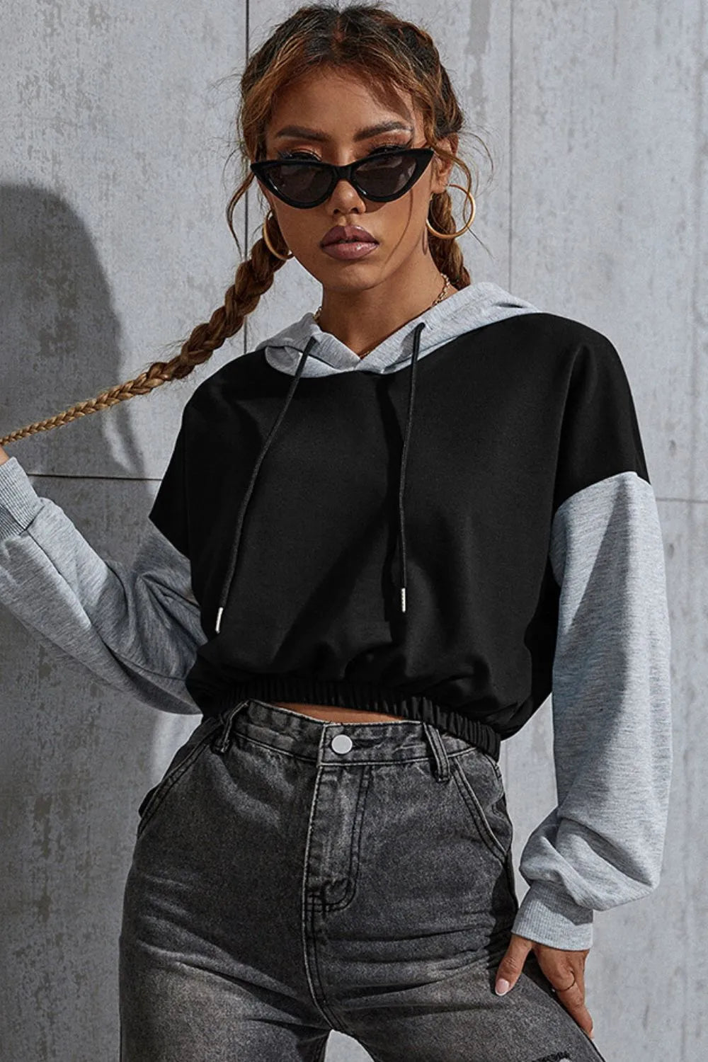 Long Sleeve Cropped Hoodie